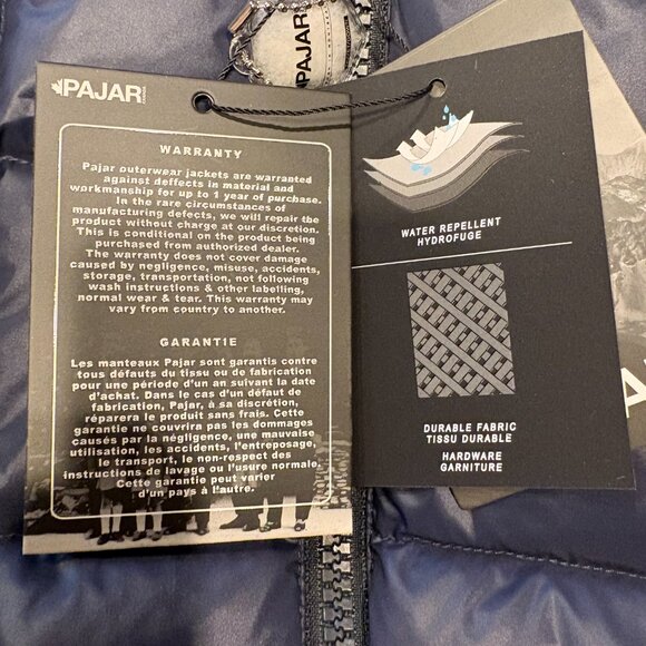 BRAND NEW WITH TAGS Pajar Womens Ares Faux Fur Trim Graphite Large Puffer Jacket - Picture 9 of 9